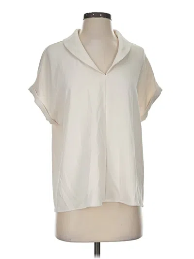 Pre-owned Melloday Short Sleeve Blouse In Ivory