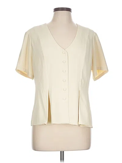 Pre-owned Melloday Short Sleeve Blouse In Ivory