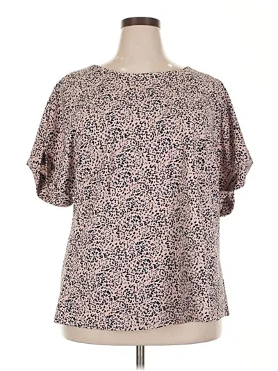 Pre-owned Melloday Short Sleeve Blouse In Pink