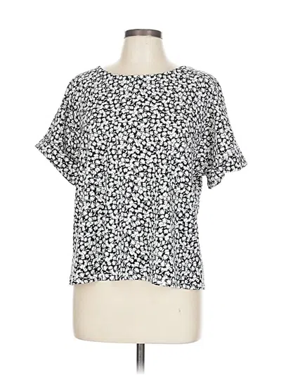 Pre-owned Melloday Short Sleeve Blouse In Silver