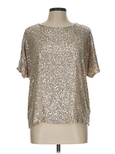 Pre-owned Melloday Short Sleeve Blouse In Silver