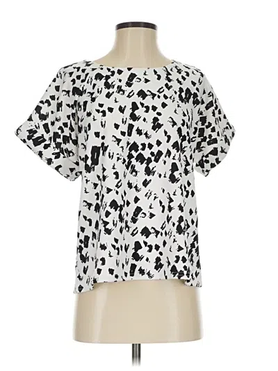 Pre-owned Melloday Short Sleeve Blouse In Silver