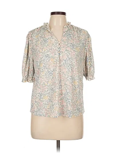 Pre-owned Melloday Short Sleeve Blouse In White