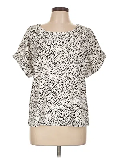 Pre-owned Melloday Short Sleeve Blouse In White