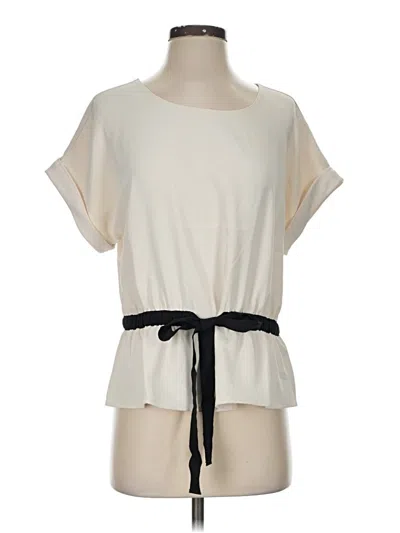Pre-owned Melloday Short Sleeve Blouse In White