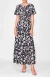 Melloday Short Sleeve Tiered Maxi Dress