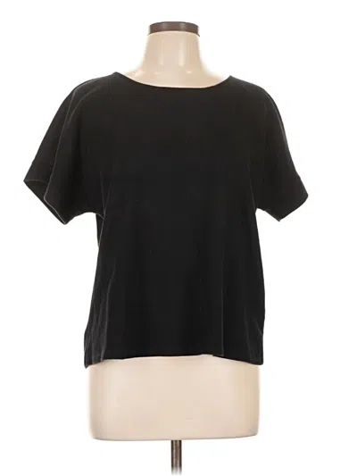 Pre-owned Melloday Short Sleeve Top Black Boatneck Tops