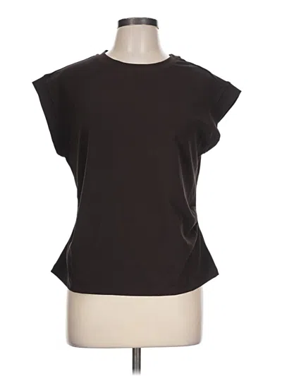 Pre-owned Melloday Short Sleeve Top Black Boatneck Tops