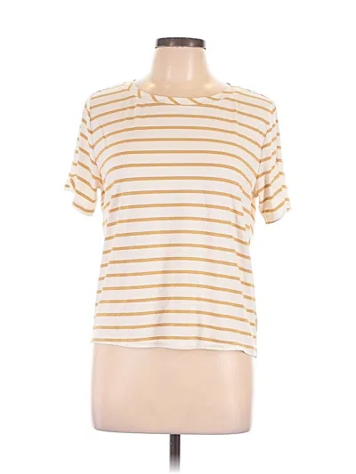 Pre-owned Melloday Short Sleeve Top Gold Crew Neck Tops
