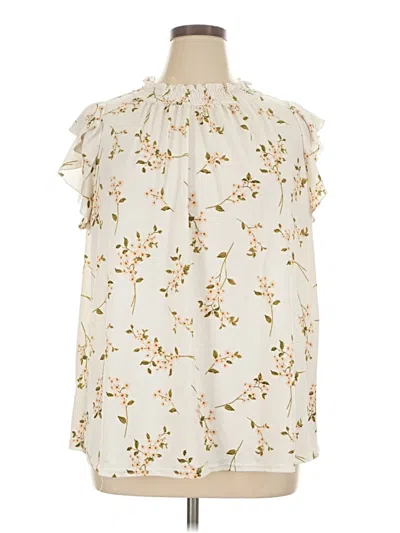 Pre-owned Melloday Sleeveless Blouse In Ivory