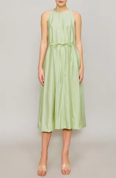 Melloday Sleeveless Bubble Hem Midi Dress