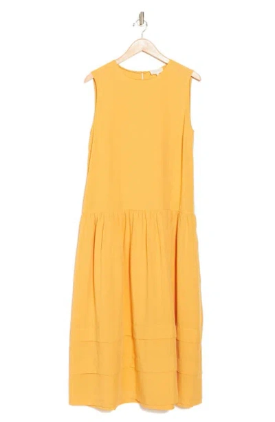 Melloday Sleeveless Midi Dress In Lemon