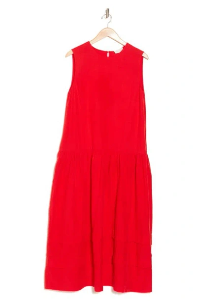 Melloday Sleeveless Midi Dress In Red