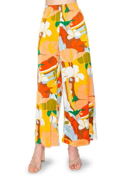 Melloday Soft Wide Leg Pull-on Pants In Multi