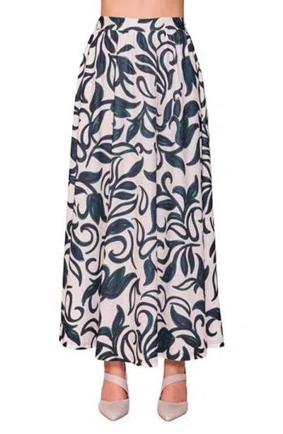 Melloday Techno Crepe Maxi Skirt In Black