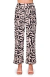 Melloday Techno Print Wide Leg Pants In Multi