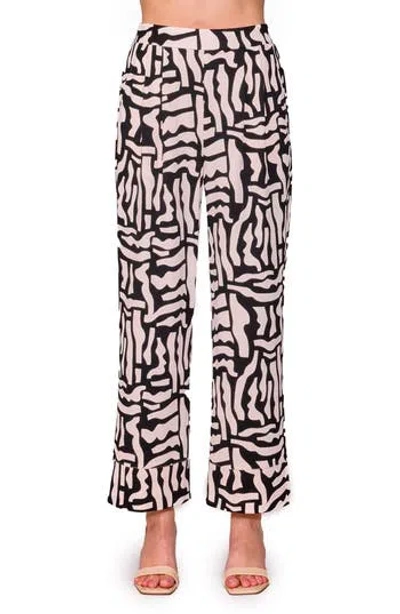 Melloday Techno Print Wide Leg Pants In Multi