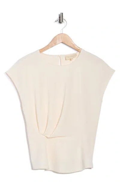 Melloday Techno Side Cinch Top In Neutral