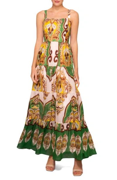 Melloday Tiered Maxi Dress In Multi