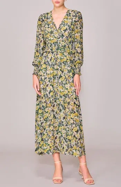 Melloday V-neck Long Sleeve Midi Dress