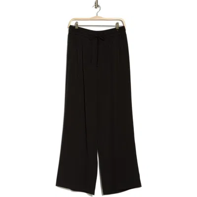 Melloday Wide Leg Drawstring Pants In Black
