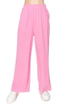 Melloday Wide Leg Pull-on Pants In Pink