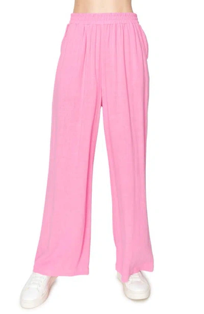 Melloday Wide Leg Pull-on Pants In Pink