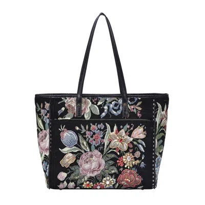 Mellow World Flower Shop Vintage Tapestry Tote In Black