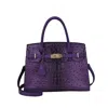 Mellow World Women's Virginia Ostrich Embossed Satchel In Purple In Purple