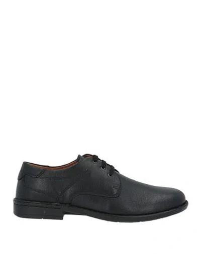 Melluso Man Lace-up Shoes Black Size 6 Leather