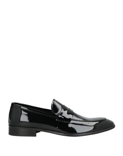 Melluso Man Loafers Black Size 8 Leather