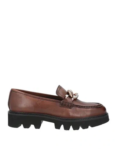 Melluso Walk Woman Loafers Dark Brown Size 11 Leather