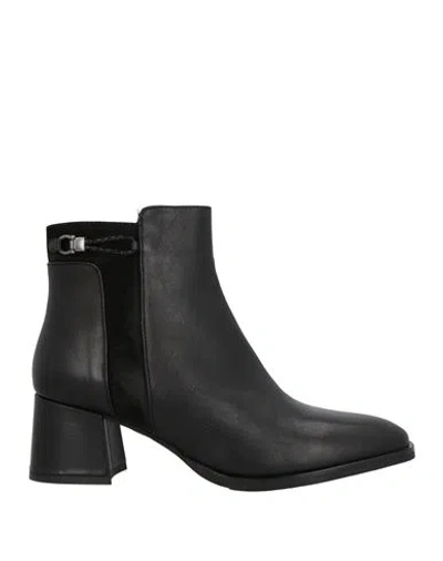 Melluso Woman Ankle Boots Black Size 11 Leather