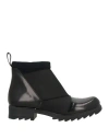 Melluso Woman Ankle Boots Black Size 7 Leather, Textile Fibers