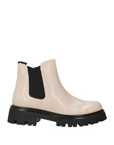 Melluso Woman Ankle Boots Cream Size 7 Leather In White