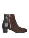 Melluso Woman Ankle Boots Dark Brown Size 5 Leather