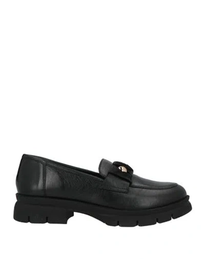 Melluso Woman Loafers Black Size 10 Leather In Multi