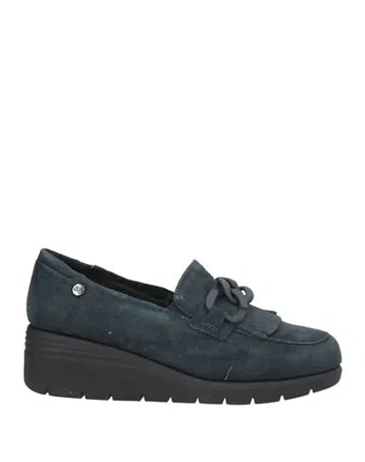 Melluso Woman Loafers Blue Size 9 Leather