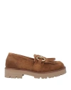 Melluso Woman Loafers Brown Size 8 Soft Leather In Brown