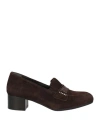 Melluso Woman Loafers Dark Brown Size 8 Leather In Brown