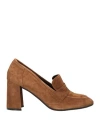 Melluso Woman Loafers Tan Size 6 Leather In Brown