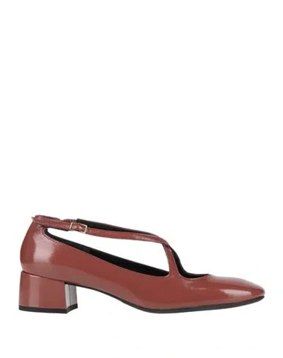 Melluso Woman Pumps Antique Rose Size 7 Leather In Brown
