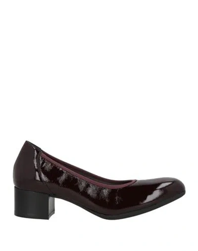 Melluso Woman Pumps Burgundy Size 6 Leather In Pink