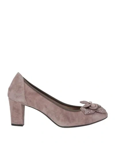 Melluso Woman Pumps Lilac Size 5 Leather In Pink