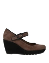 Melluso Woman Pumps Taupe Size 8 Leather In Grey