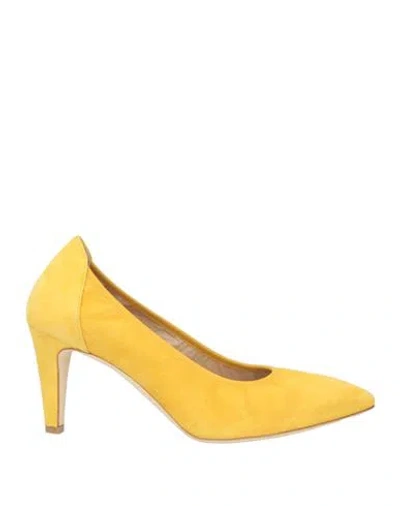 Melluso Woman Pumps Yellow Size 8 Leather