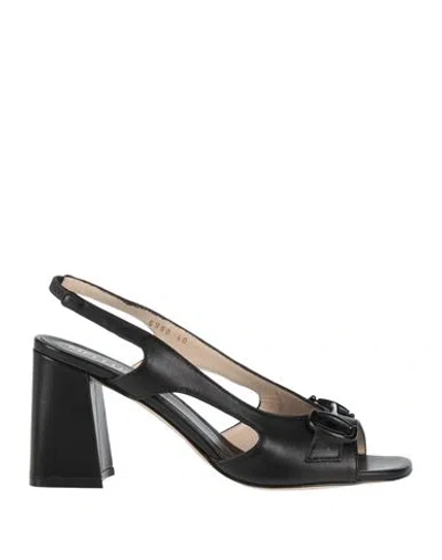 Melluso Woman Sandals Black Size 10 Leather