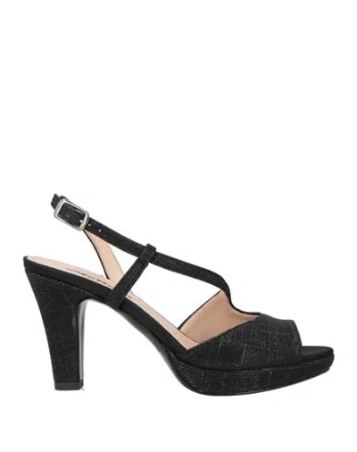 Melluso Woman Sandals Black Size 5 Textile Fibers