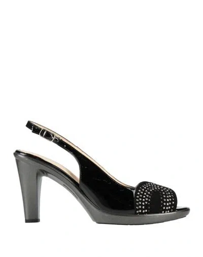 Melluso Woman Sandals Black Size 7 Leather