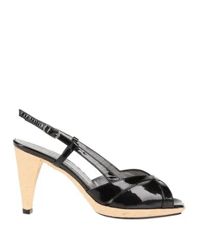 Melluso Woman Sandals Black Size 7 Leather